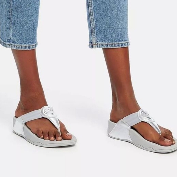 Fitflop Womens Platform Flip Flop Sandals sz 10 shoes - Picture 1 of 10